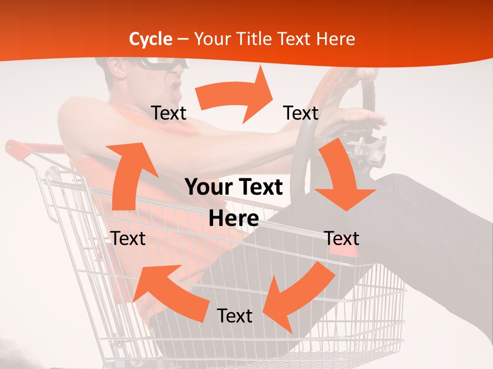 Goggles Male Trolley PowerPoint Template