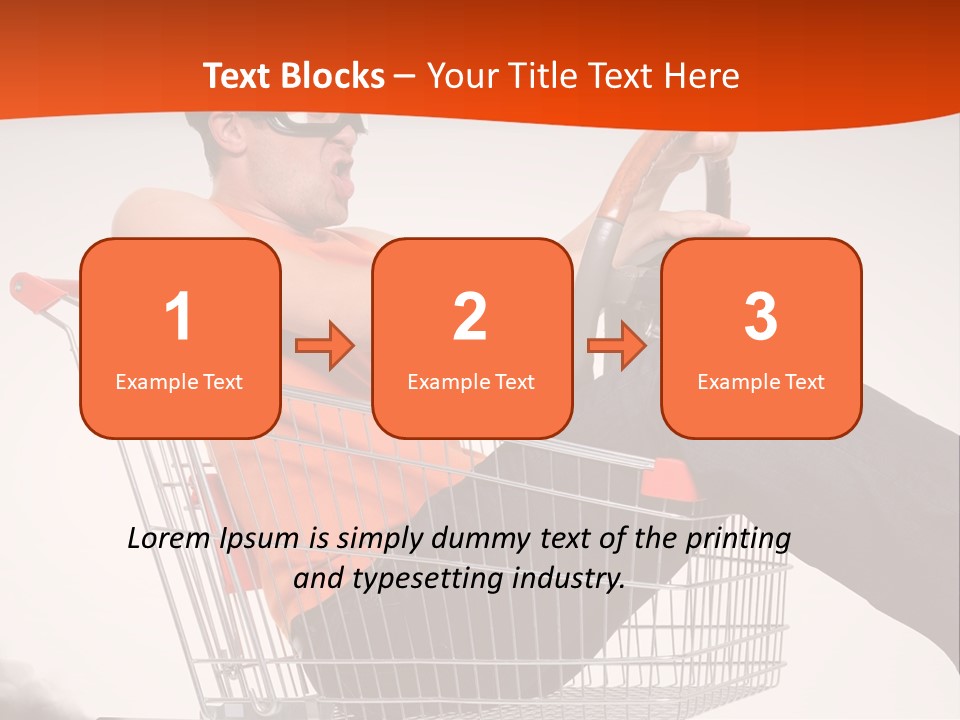 Goggles Male Trolley PowerPoint Template