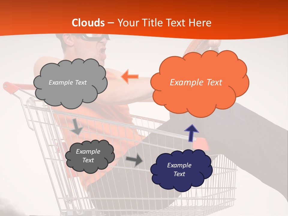 Goggles Male Trolley PowerPoint Template