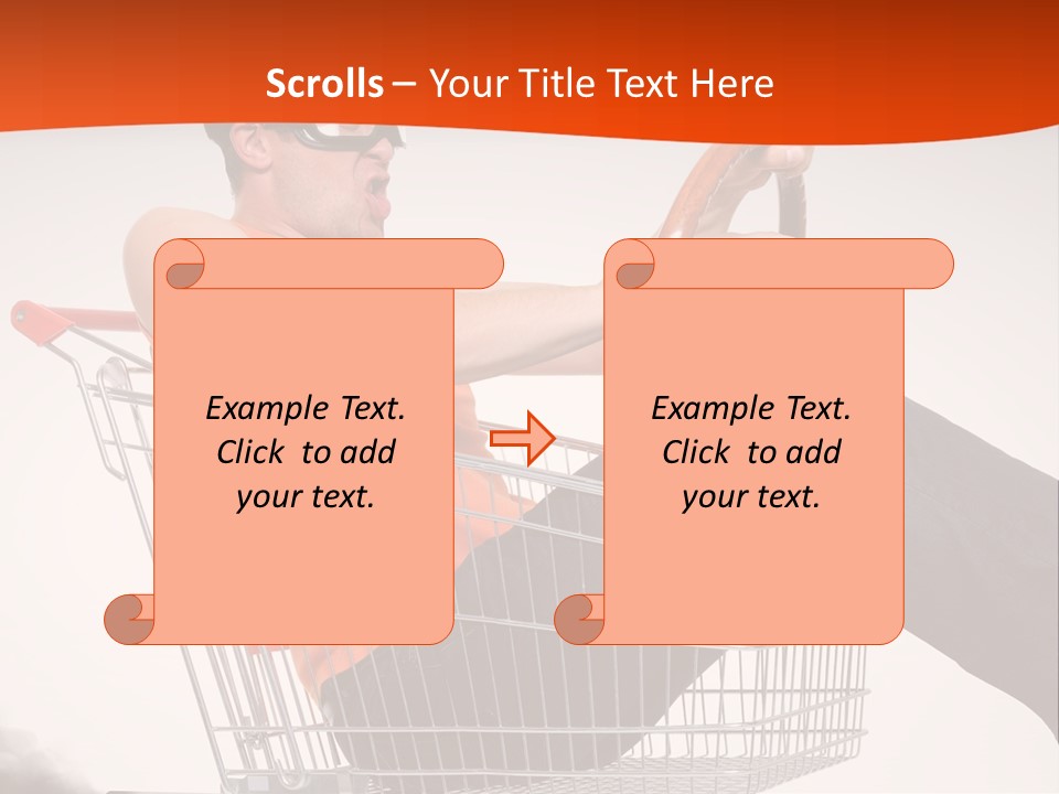Goggles Male Trolley PowerPoint Template