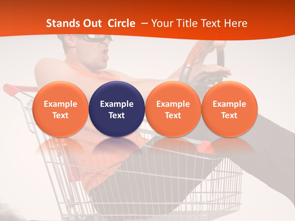 Goggles Male Trolley PowerPoint Template