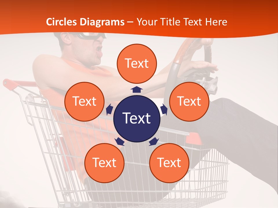 Goggles Male Trolley PowerPoint Template