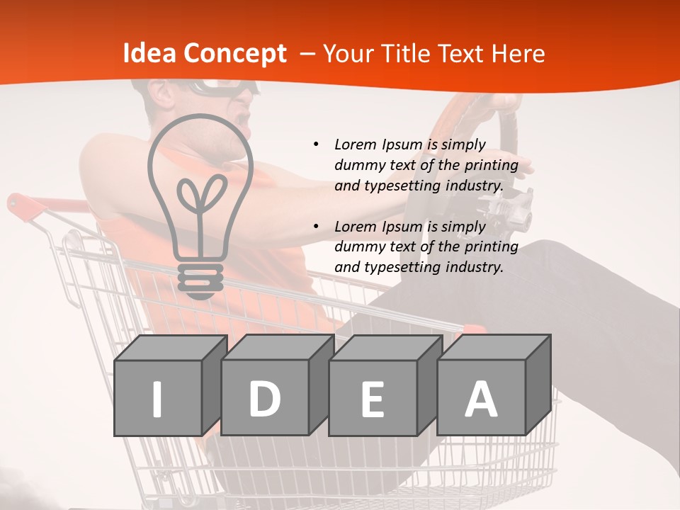 Goggles Male Trolley PowerPoint Template