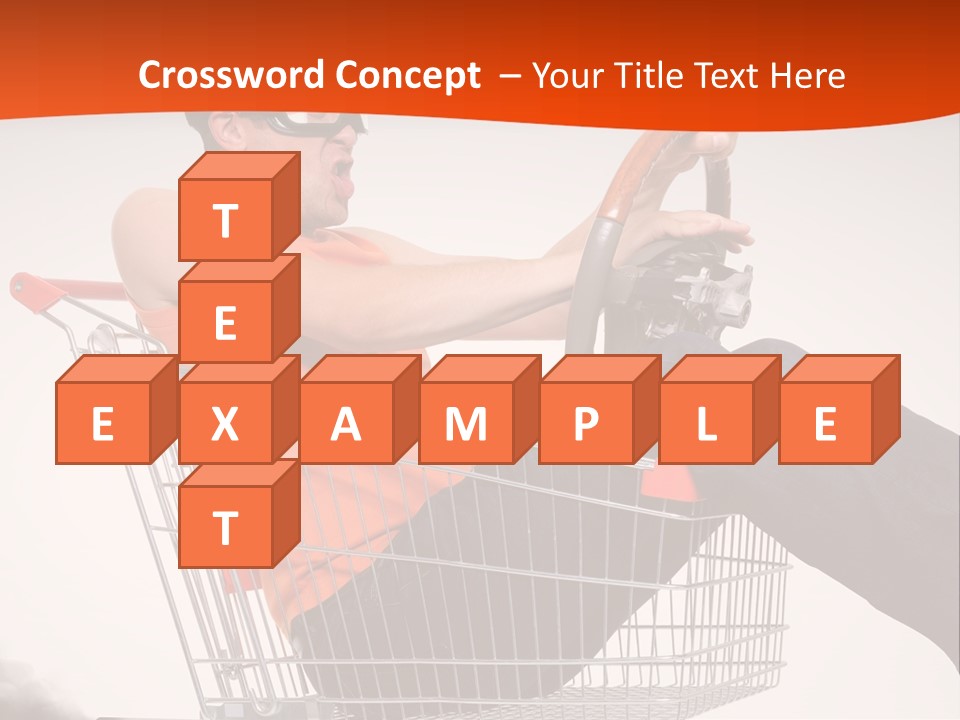 Goggles Male Trolley PowerPoint Template