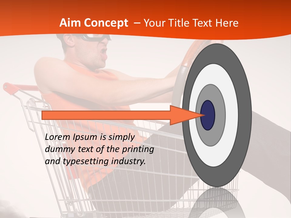 Goggles Male Trolley PowerPoint Template
