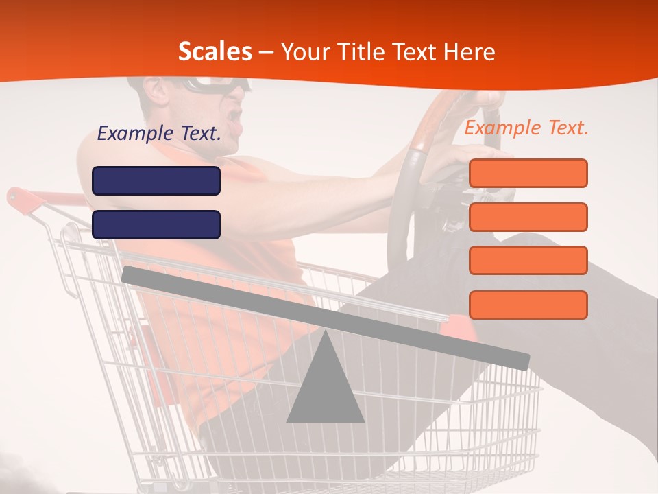 Goggles Male Trolley PowerPoint Template