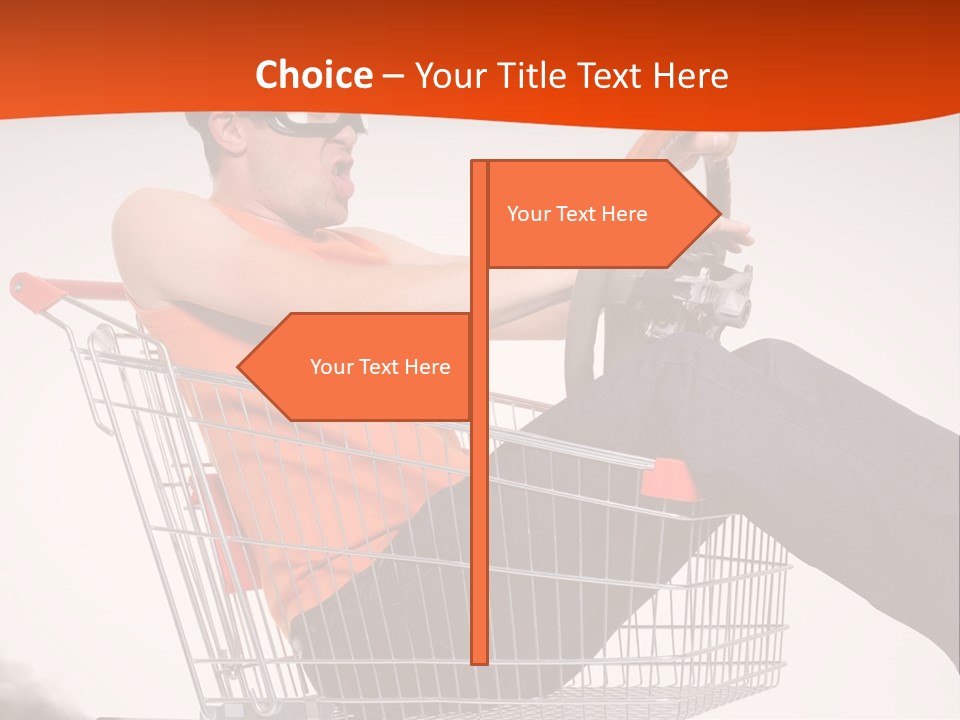 Goggles Male Trolley PowerPoint Template