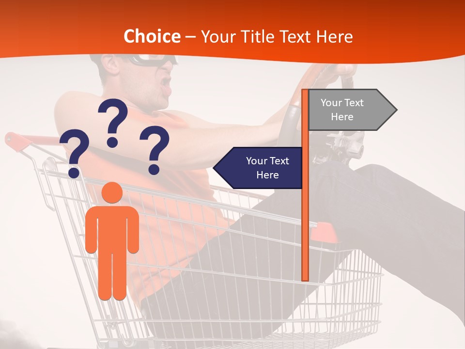Goggles Male Trolley PowerPoint Template