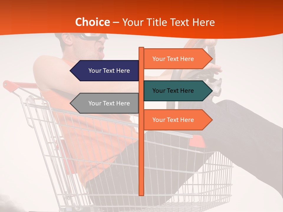 Goggles Male Trolley PowerPoint Template