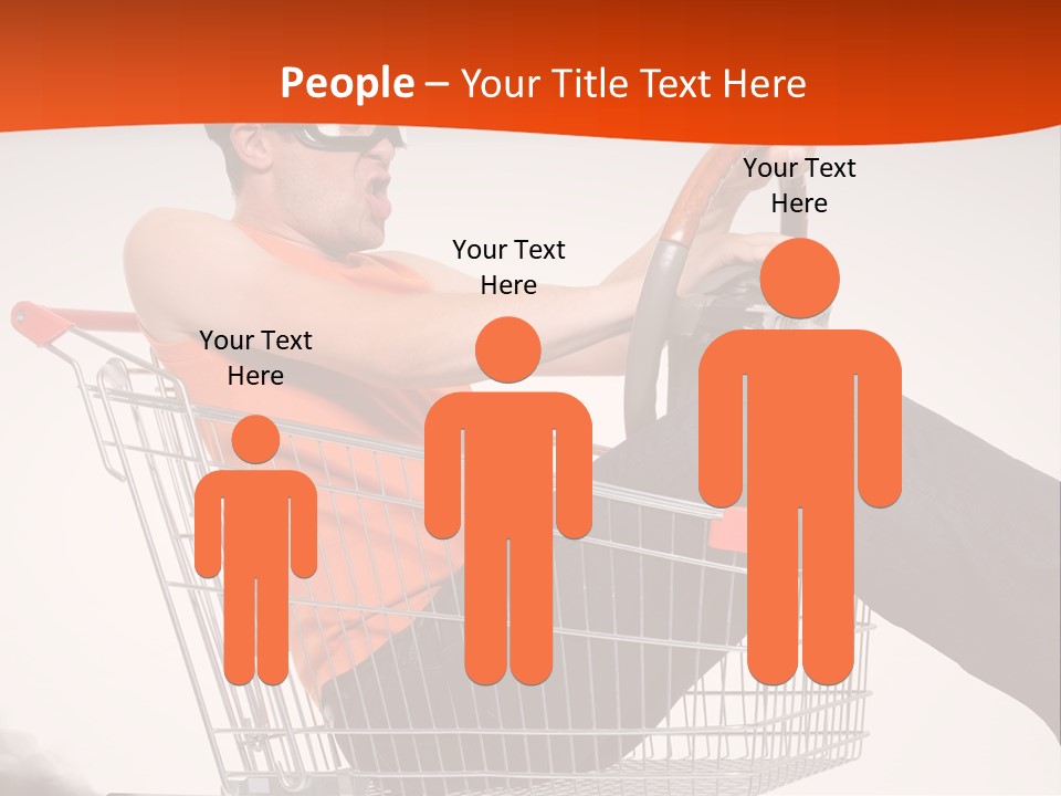 Goggles Male Trolley PowerPoint Template