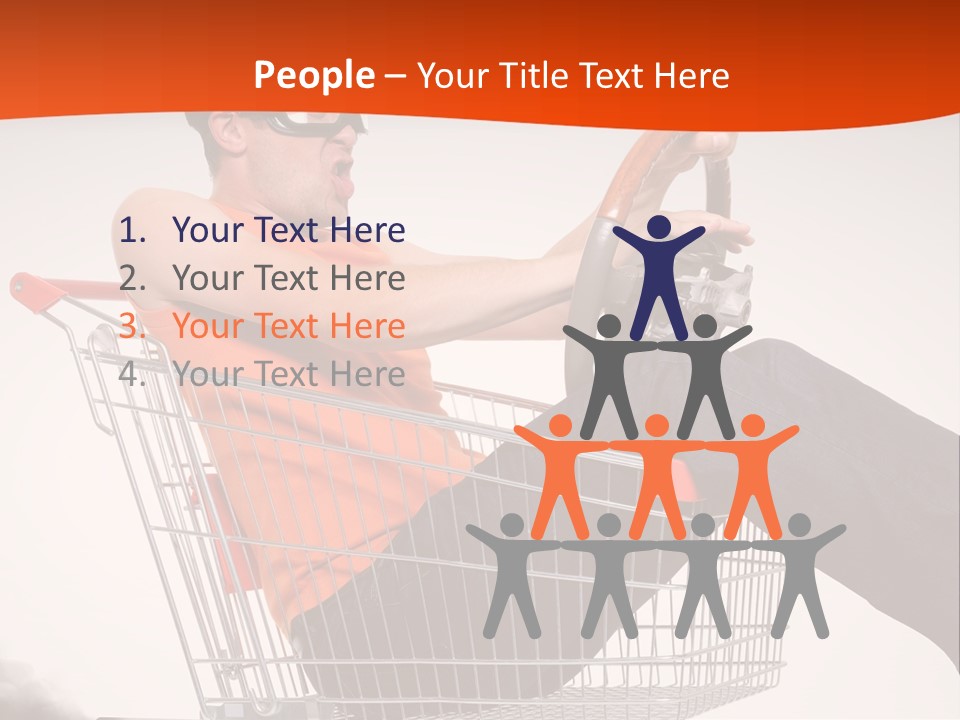 Goggles Male Trolley PowerPoint Template