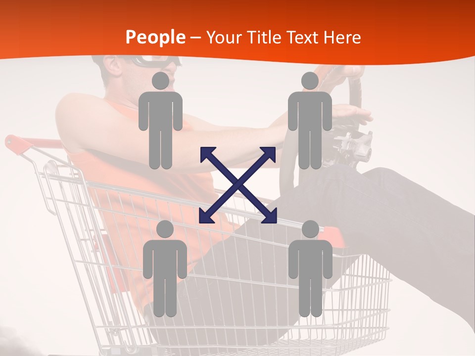 Goggles Male Trolley PowerPoint Template