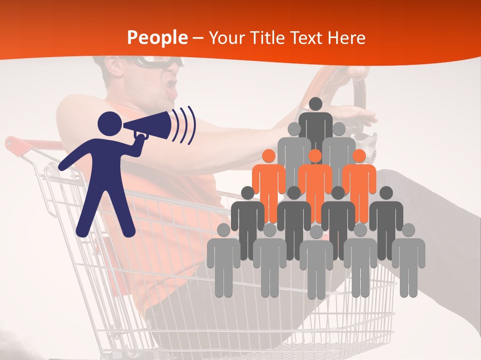 Goggles Male Trolley PowerPoint Template