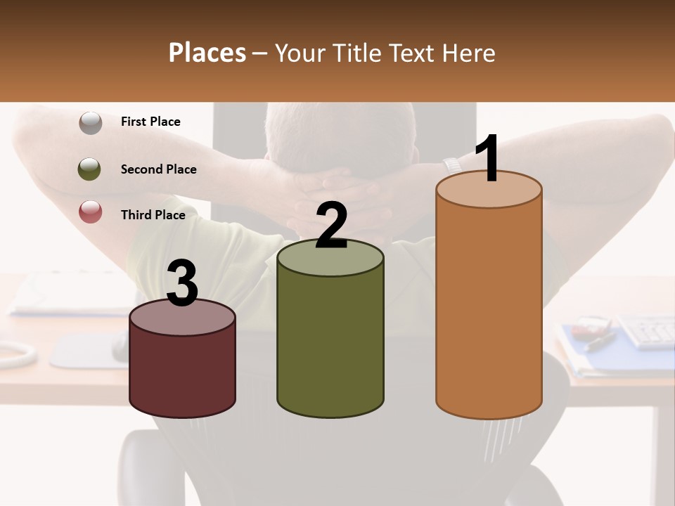 Caucasian Relaxing Portable PowerPoint Template