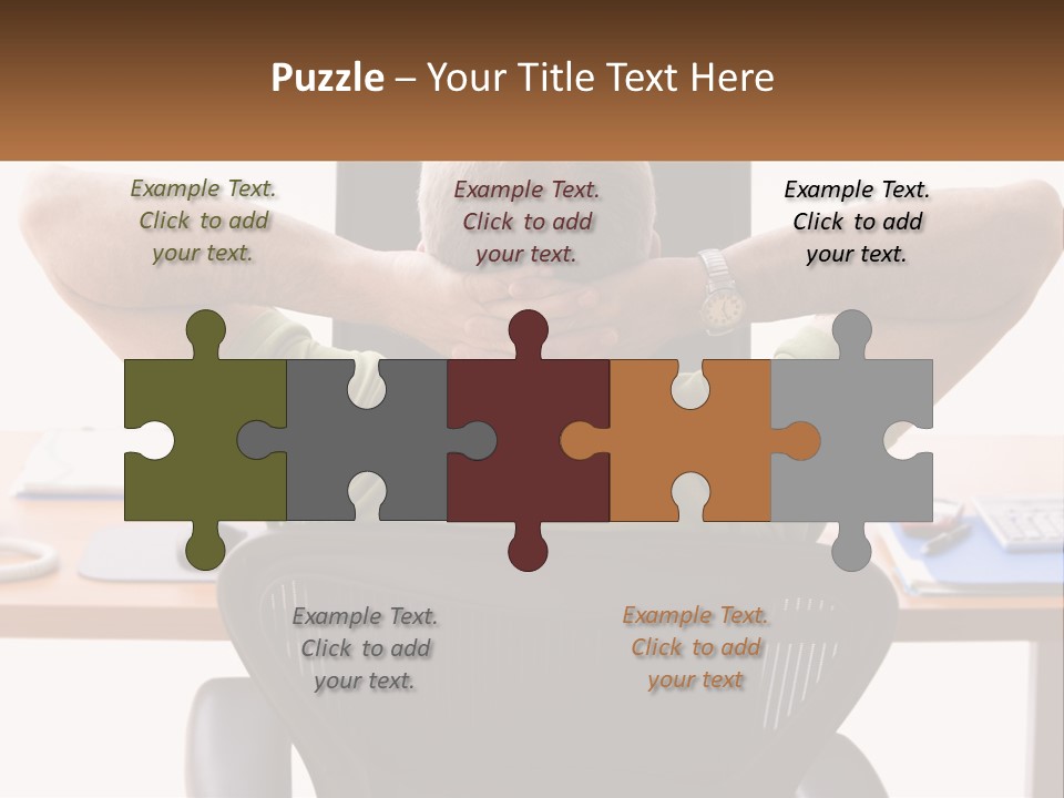 Caucasian Relaxing Portable PowerPoint Template