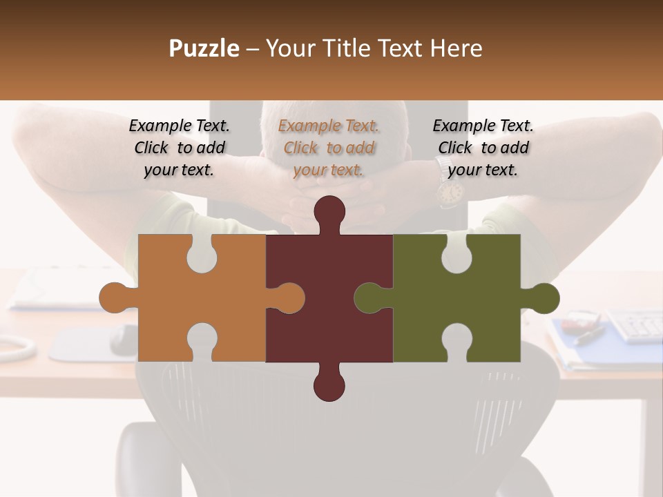 Caucasian Relaxing Portable PowerPoint Template