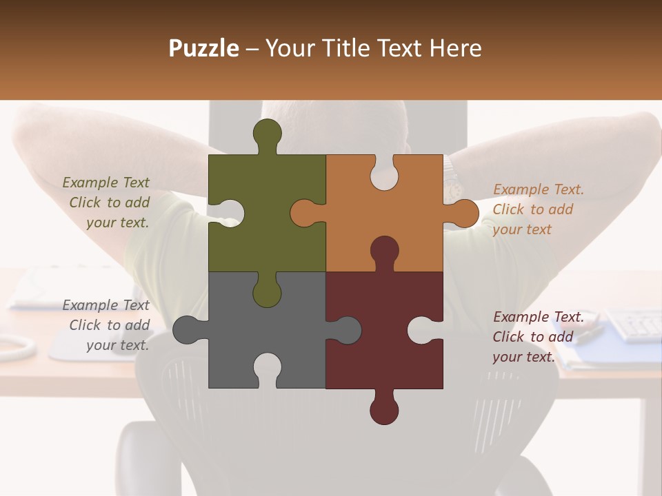 Caucasian Relaxing Portable PowerPoint Template