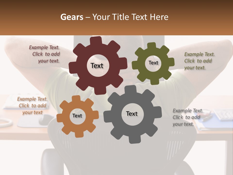 Caucasian Relaxing Portable PowerPoint Template