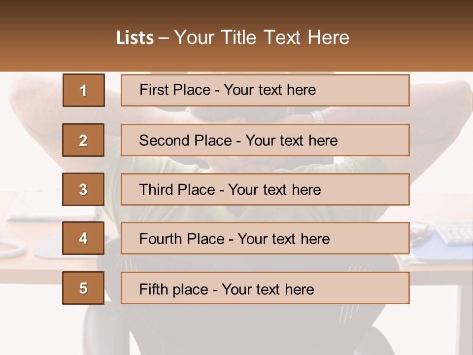 Caucasian Relaxing Portable PowerPoint Template
