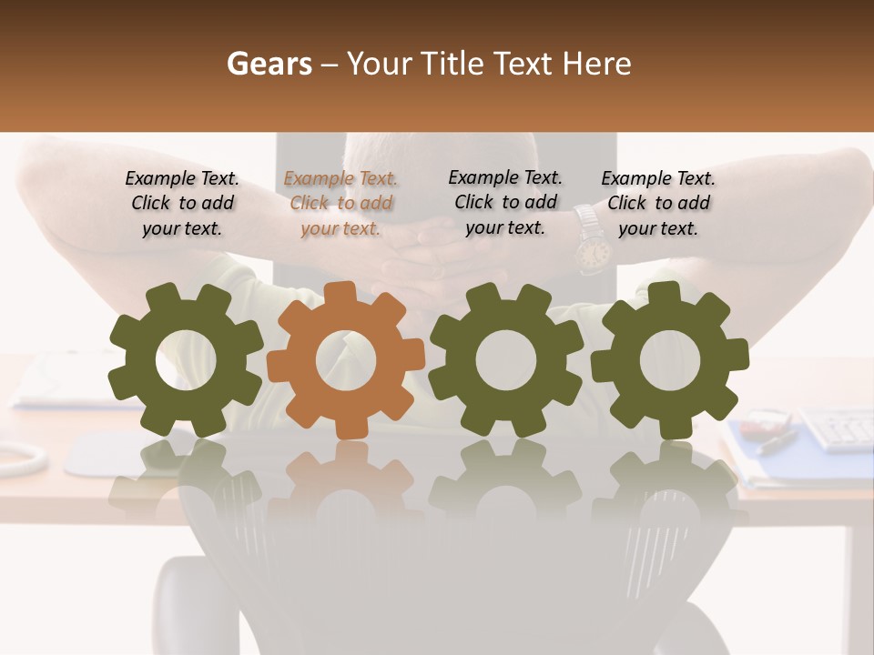 Caucasian Relaxing Portable PowerPoint Template