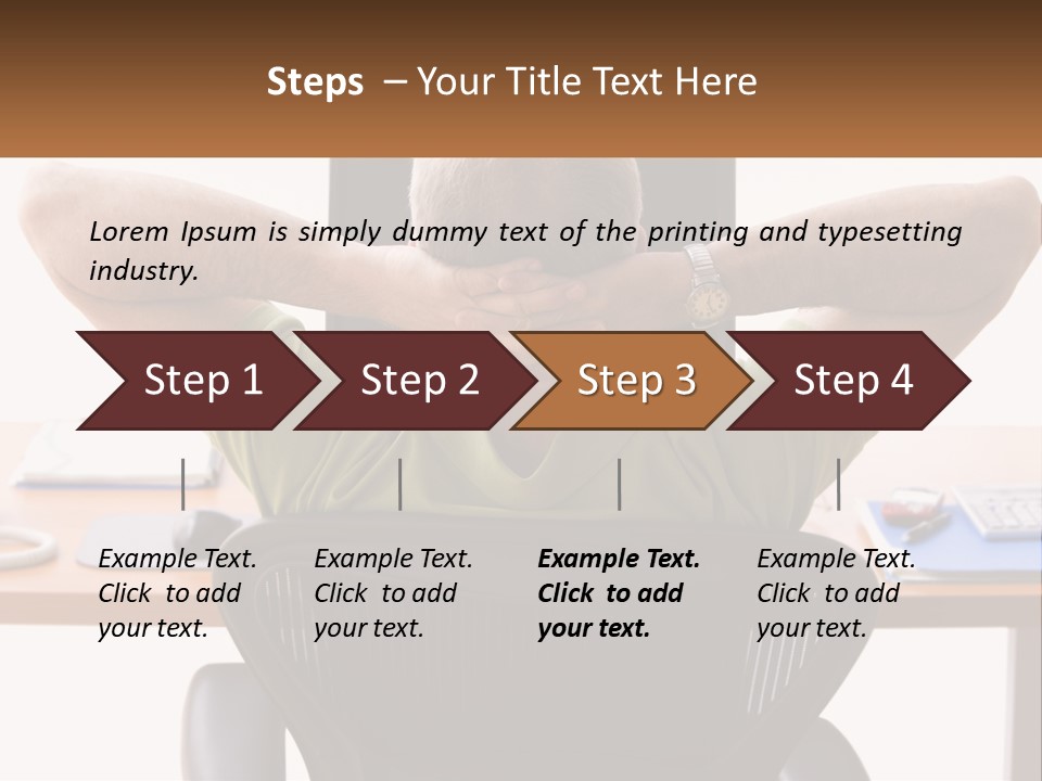Caucasian Relaxing Portable PowerPoint Template