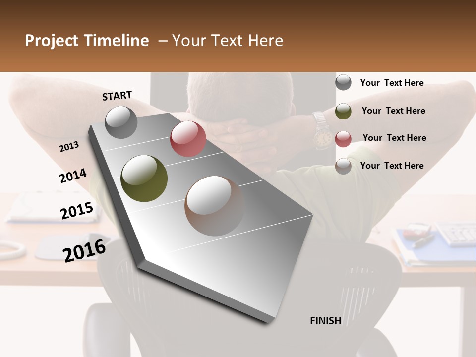 Caucasian Relaxing Portable PowerPoint Template