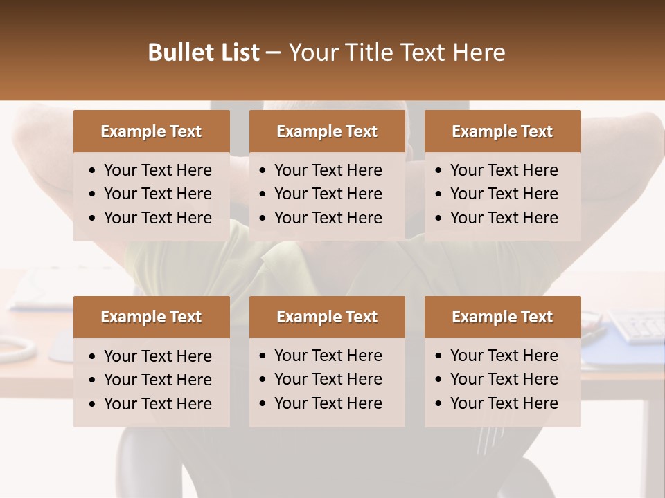 Caucasian Relaxing Portable PowerPoint Template