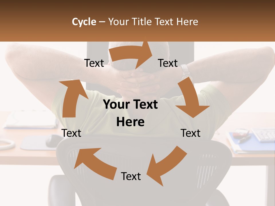 Caucasian Relaxing Portable PowerPoint Template