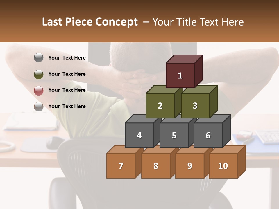 Caucasian Relaxing Portable PowerPoint Template