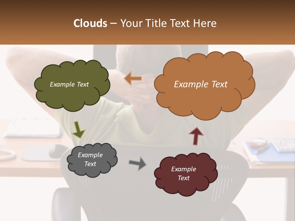 Caucasian Relaxing Portable PowerPoint Template