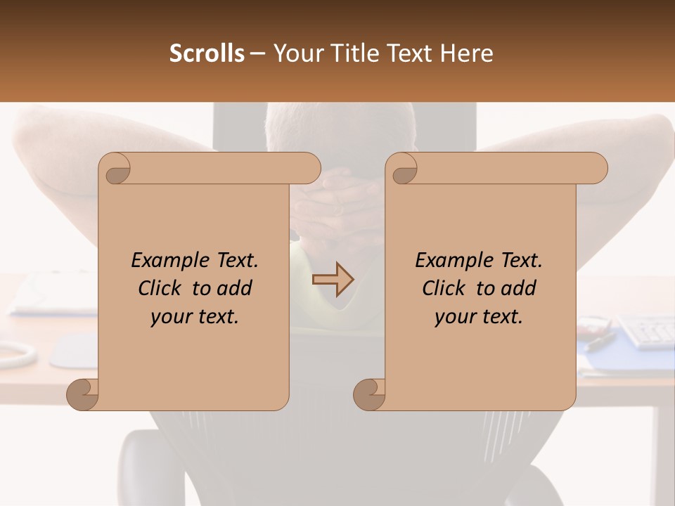 Caucasian Relaxing Portable PowerPoint Template