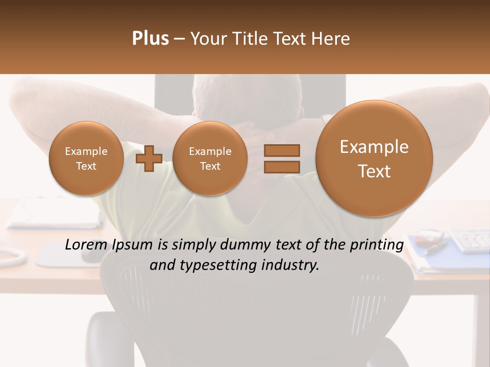 Caucasian Relaxing Portable PowerPoint Template