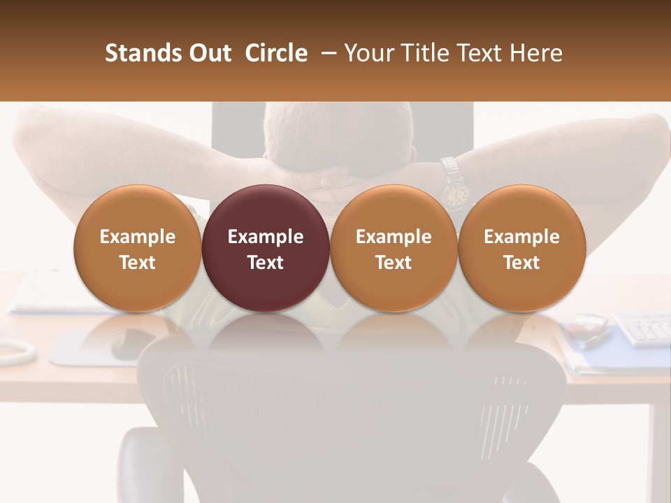 Caucasian Relaxing Portable PowerPoint Template