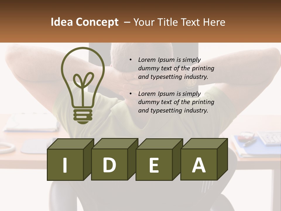 Caucasian Relaxing Portable PowerPoint Template