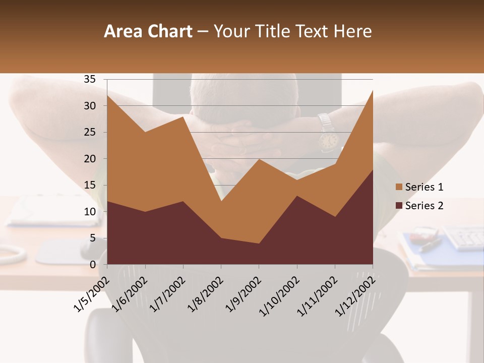 Caucasian Relaxing Portable PowerPoint Template