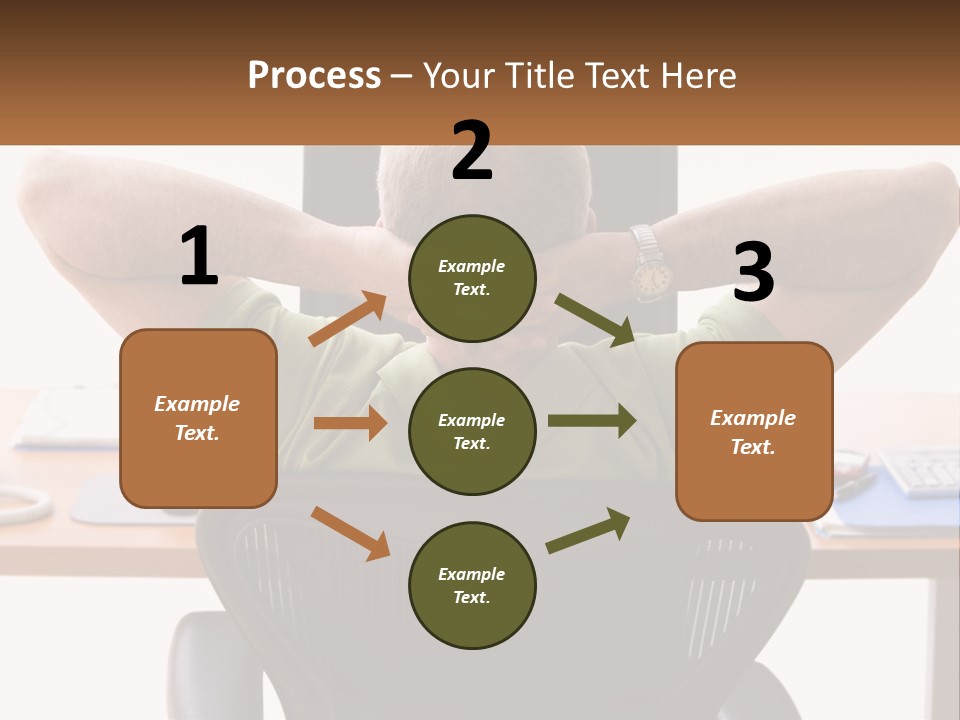 Caucasian Relaxing Portable PowerPoint Template