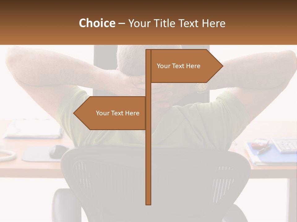 Caucasian Relaxing Portable PowerPoint Template