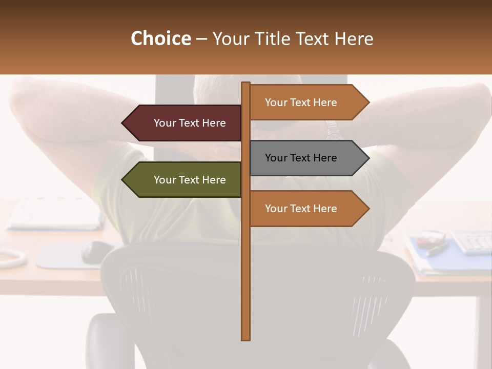 Caucasian Relaxing Portable PowerPoint Template