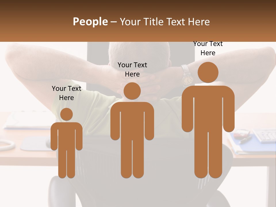 Caucasian Relaxing Portable PowerPoint Template