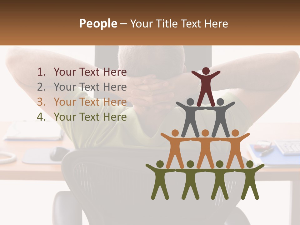 Caucasian Relaxing Portable PowerPoint Template