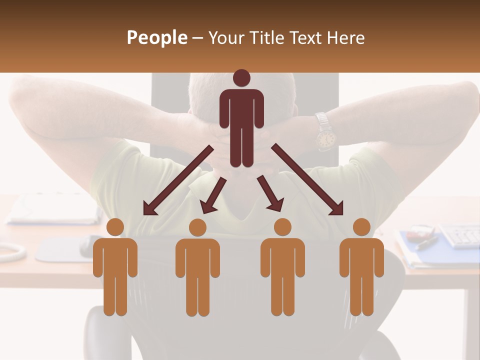 Caucasian Relaxing Portable PowerPoint Template