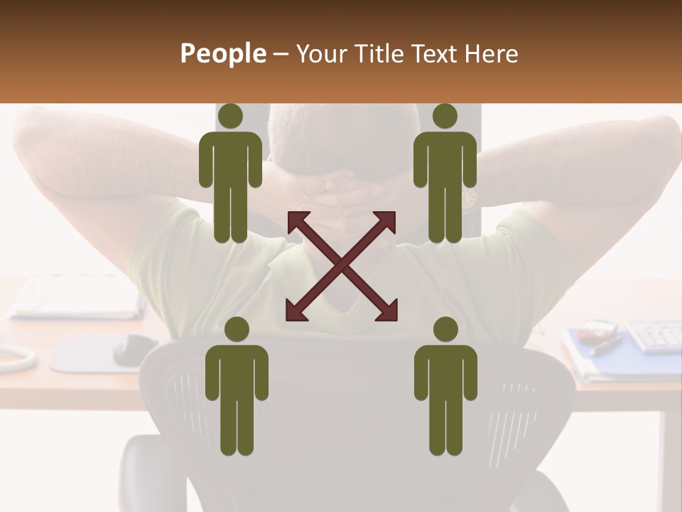 Caucasian Relaxing Portable PowerPoint Template