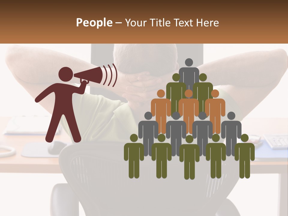 Caucasian Relaxing Portable PowerPoint Template