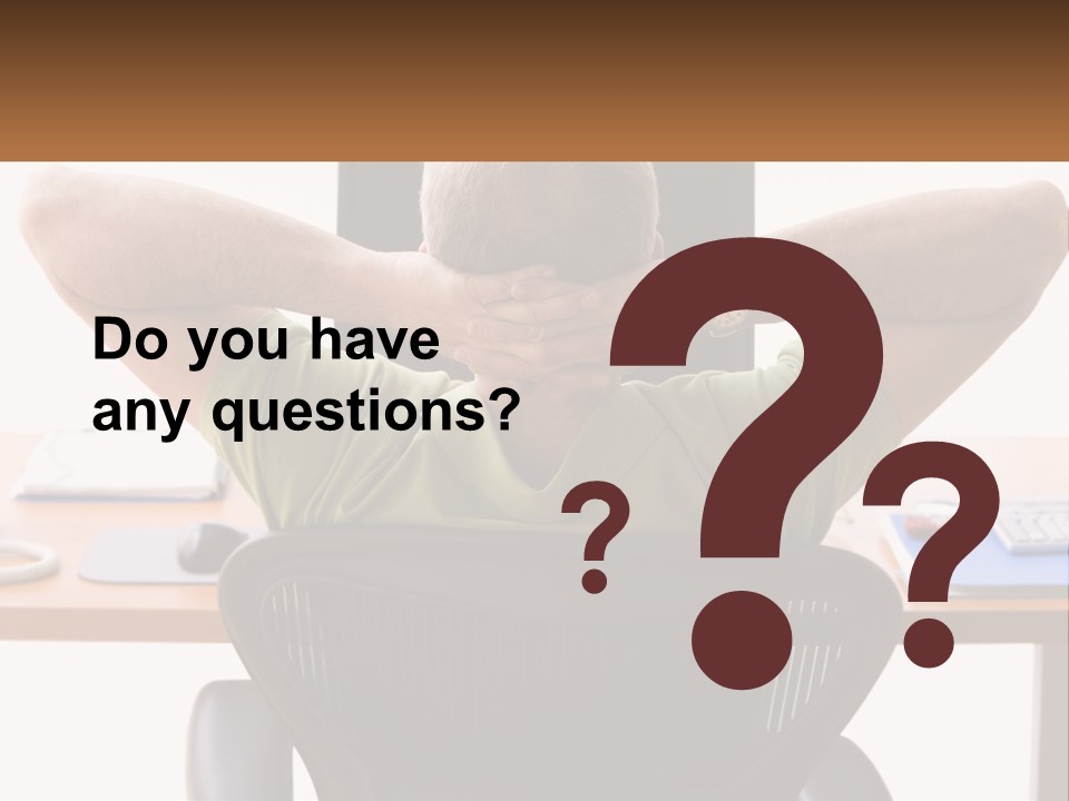 Caucasian Relaxing Portable PowerPoint Template