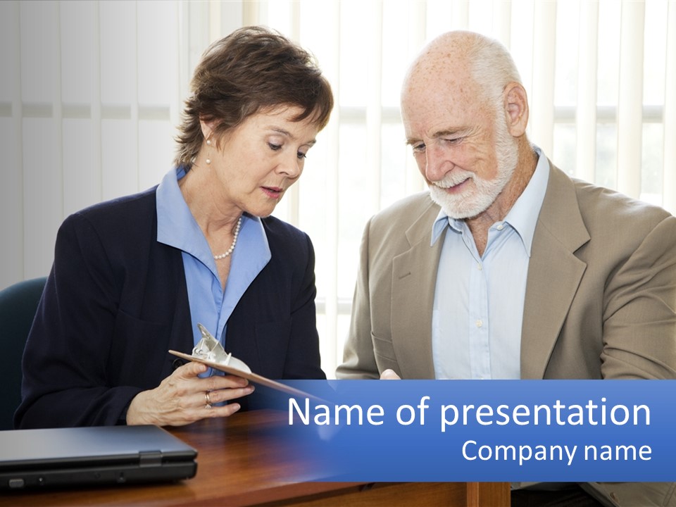 Agent Broker Smiling PowerPoint Template