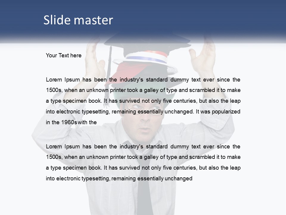 Baseball White Hats PowerPoint Template