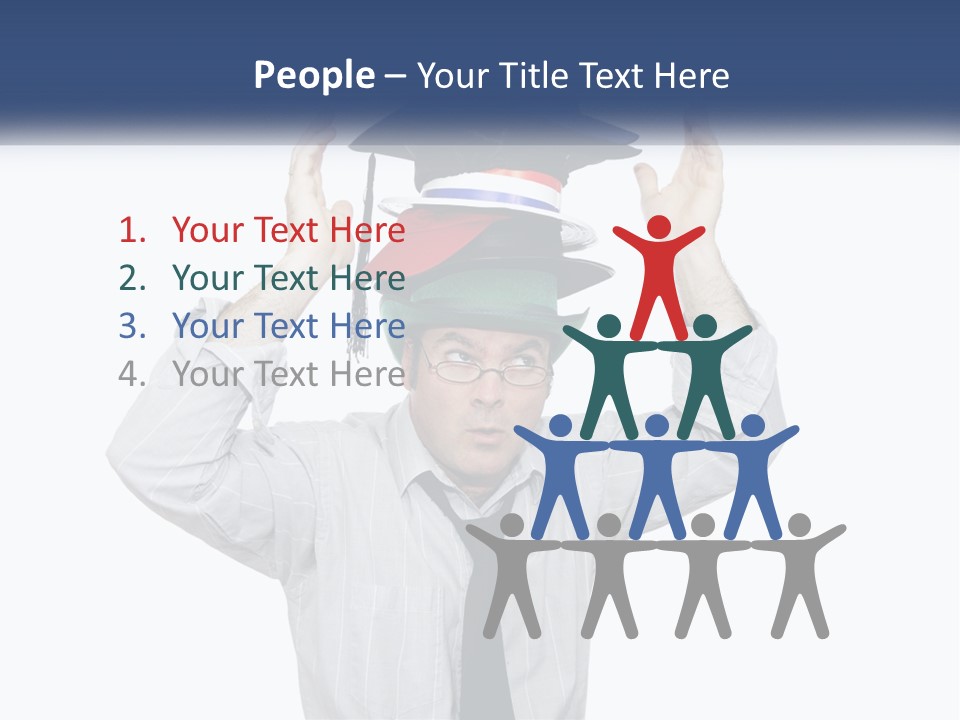 Baseball White Hats PowerPoint Template