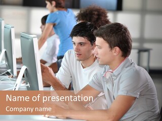 Years Computer Group PowerPoint Template