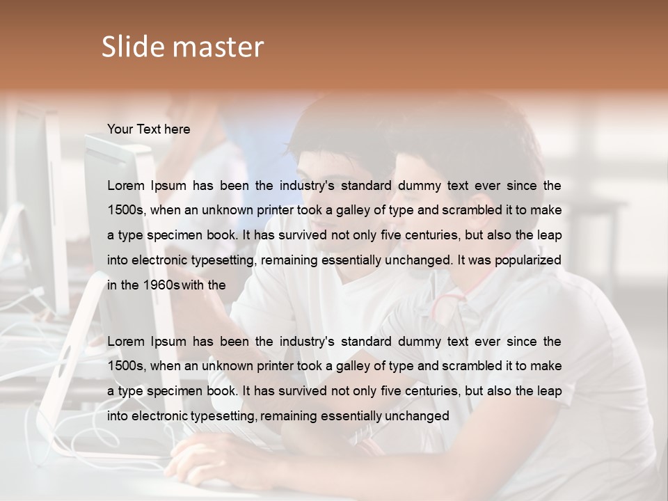 Years Computer Group PowerPoint Template