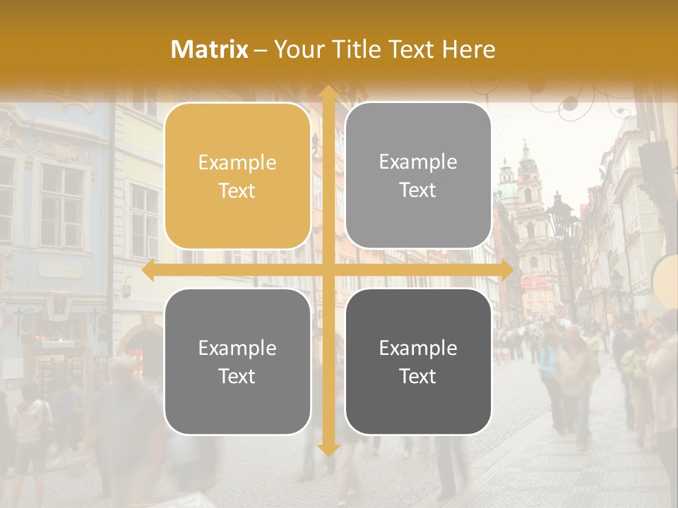 Crowded Street Many PowerPoint Template